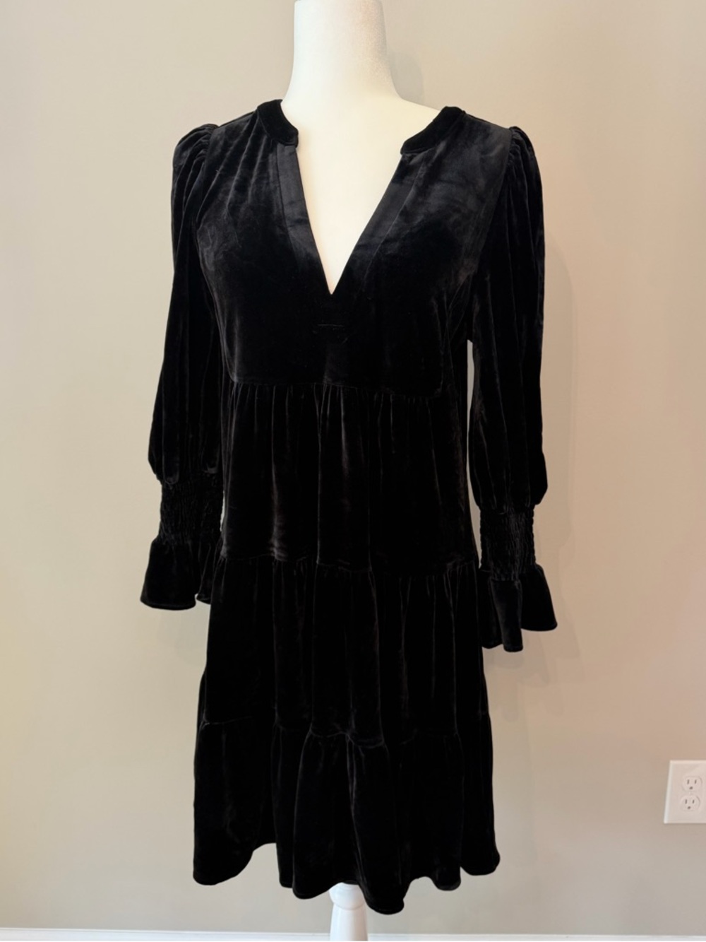 Tuckernuck Pomander Place Black Velvet Kenzo Dress Size Medium Formal LBD